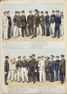 Uniformen der königlichen Marine des Königreichs Italien, Farbtafel von Quinto Cenni