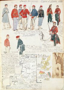 Uniformen der Armee Süditaliens der provisorischen Regierung von Quinto Cenni, Farbtafel