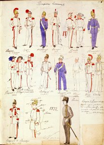 Uniformen der städtischen Feuerwehr des Königreichs Italien von Quinto Cenni, Farbtafel