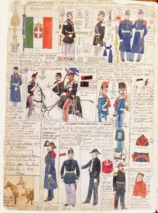 Uniformen des italienischen Risorgimento, Farbtafel von Quinto Cenni