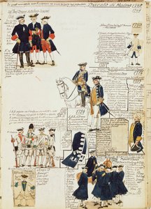 Verschiedene Uniformen des Herzogtums Modena von Quinto Cenni, Farbtafel
