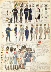 Verschiedene Uniformen des Großherzogtums Toskana von Quinto Cenni, Farbtafel