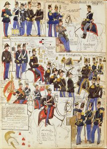 Verschiedene Uniformen des Großherzogtums Toskana von Quinto Cenni, Farbtafel