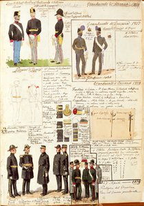 Verschiedene Uniformen des Großherzogtums Toskana