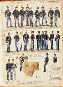 Verschiedene Uniformen des Königreichs Italien von Quinto Cenni, Farbtafel