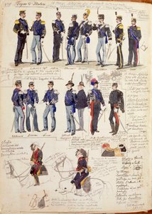 Verschiedene Uniformen des Königreichs Italien von Quinto Cenni, Farbtafel