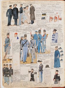 Verschiedene Uniformen des Königreichs Italien von Quinto Cenni, Farbtafel