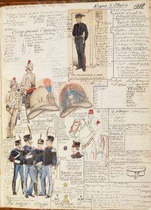 Verschiedene Uniformen des Königreichs Italien, Farbtafel von Quinto Cenni
