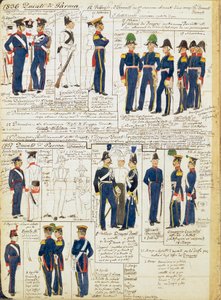 Verschiedene Uniformen des Herzogtums Parma