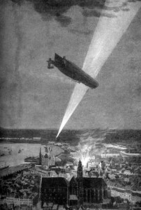 Zeppelin-Bombardierung von Antwerpen, Erster Weltkrieg, 24. August 1914 von R.G. Mathews