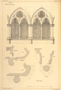Fenster in der Halle des Klosters, Cluny, aus 