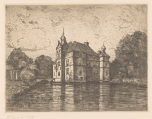 Schloss De Cannenburgh von R. Cleve (signed by artist)