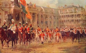 Die Jubiläumsprozession der Königin auf dem Weg zur Westminster Abbey, 21. Juni 1887, 1906 von R Dudley