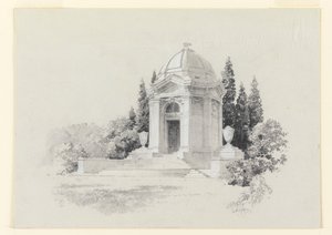 Darstellung eines Mausoleums von R. E.