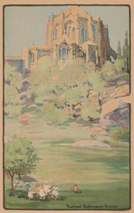 Die Kathedrale von St. John the Divine vom Morningside Park, 1914 von Rachael Robinson Elmer