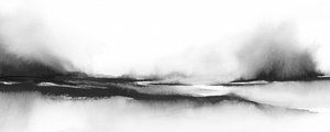 Ruhige neblige Landschaft