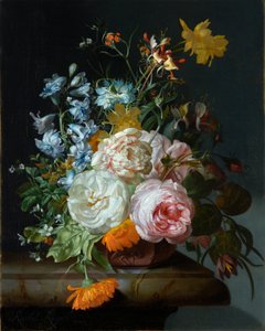 Blumen in einer Terrakottavase von Rachel Ruysch