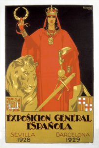 Allgemeine Spanische Ausstellung, Sevilla 1928 - Barcelona 1929 (Plakat) von Rafael de Penagos
