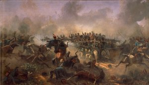 Dritter Unabhängigkeitskrieg, Prinz Umberto auf dem Platz von Villafranca, 24. Juni 1866 von Raffaele Pontremoli