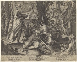 Vestalin Tuccia trägt Wasser in einem Sieb, um ihre Unschuld zu beweisen von Raffaello Guidi