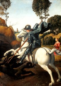Sankt Georg und der Drache von Raffaello Sanzio Raphael