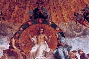 Die Disputation über das Heilige Sakrament (Detail), 1508-1509 von Raffaello Sanzio Raphael