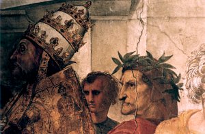 Die Disputation über das Allerheiligste Sakrament (Detail), 1508-1509