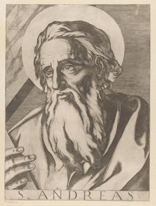 Heiliger Andreas S. Andreas (Titel auf dem Objekt) Christus, Maria und die zwölf Apostel (Serientitel) Il sacrato collegio apostolico (Serientitel)