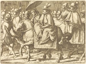 Margarete von Österreich zu Pferd
