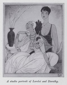 Illustration für "But Gentlemen Marry Brunettes" von Anita Loos von Ralph Barton