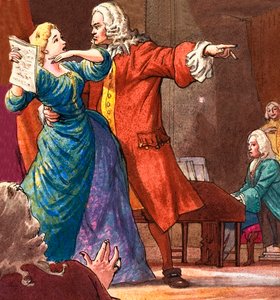 Händel versucht, eine launische Opernsängerin zu kontrollieren von Ralph Bruce