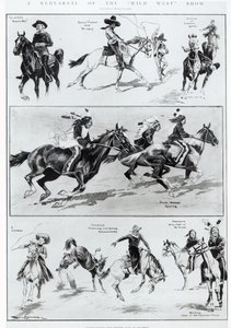 Probe der Wild West Show in Olympia