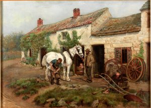 Schmiede, Hexham Bridge End, 1885