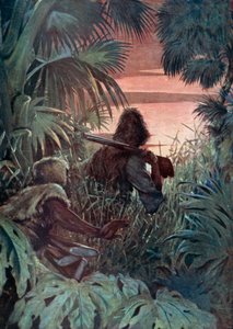 Illustration für Robinson Crusoe von Daniel Defoe von Ralph Noel Pocock