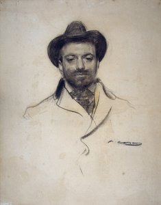 Porträt des spanischen Malers und Fotografen Jose Maria Sert (1874-1945) von Ramón Casas