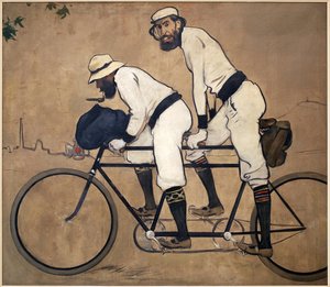 Ramon Casa und Pere Romeu auf einem Tandem von Ramón Casas