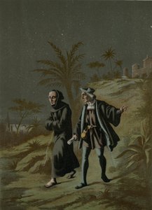 Columbus mit dem Prior von La Rabida gehen nach Palos von Ramon Puiggari