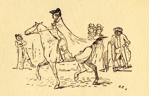 John Gilpin bricht zu seiner Reise nach Edmonton auf, 1878, um 1918 von Randolph Caldecott