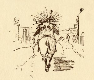 John Gilpins Weinflaschen explodieren, 1878, um 1918 von Randolph Caldecott