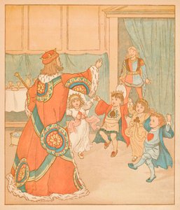 Der König der Herzen, genannt für diese Torten, 1880 von Randolph Caldecott