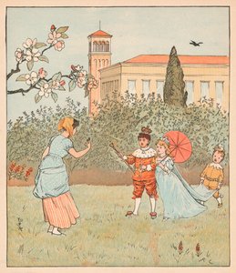 Das Dienstmädchen und der Jenny Wren, 1880 von Randolph Caldecott