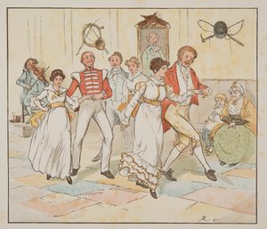 Der Soldat und seine Braut, aus The Hey Diddle Diddle Picture Book, veröffentlicht 1882 von Randolph Caldecott