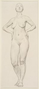Studie einer Frau (Bleistift auf Papier)