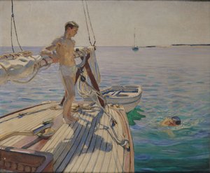 Baden vom Boot aus von Raoul Du Gardier