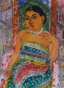 Die Inderin (Porträt von Anmavati Pontry), um 1930 von Raoul Dufy