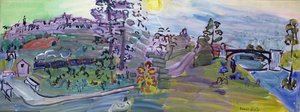 Landschaft in Langres von Raoul Dufy