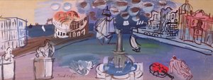 Der Brunnen auf dem Platz von Raoul Dufy