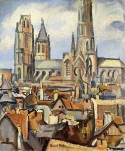 Die Dächer von Rouen von Raoul Dufy