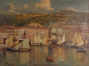 Sommerabend (Hafen von Fiume) von Raoul Frank