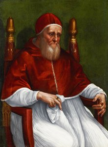 Porträt von Papst Julius II. von Raphael (1483 1520) (& studio)